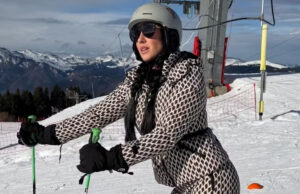 Graciele Lacerda se aventura na neve e esquia pela primeira vez na Suíça: ‘Sim’