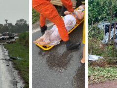 Batida entre 4 veículos deixa um morto e 3 feridos em BR