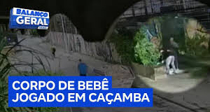 Veja Vídeo – Casal é flagrado abandonando corpo de bebê em caçamba em São Paulo; veja