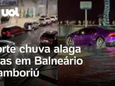 Veja Vídeo – Fortes chuvas alagam regiões de Balneário Camboriú