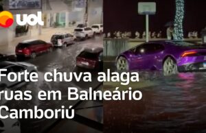 Veja Vídeo – Fortes chuvas alagam regiões de Balneário Camboriú