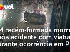 Veja Vídeo – PM recém-formada morre em colisão entre viatura e carro durante ocorrência no Recife