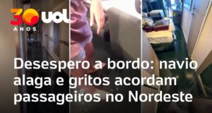 Veja Vídeo – Pânico a bordo: navio alaga e gritos acordam passageiros no Nordeste; veja