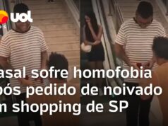 Veja Vídeo – Casal sofre homofobia após pedido de noivado em shopping de SP