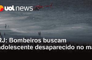 Veja Vídeo – Bombeiros buscam adolescente desaparecido no mar em Copacabana