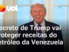 Veja Vídeo – Trump assina decreto para proteger receitas do petróleo da Venezuela retidas por EUA