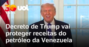 Veja Vídeo – Trump assina decreto para proteger receitas do petróleo da Venezuela retidas por EUA
